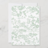 Sage Toile Bruids Douche Uitnodiging (Achterkant)