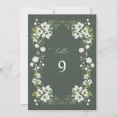 Sage Tuin Tafelnummer Kaart Receptie Decor (Achterkant)