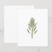 Sage van botanische plant van groenpapier (Voorkant / Achterkant)