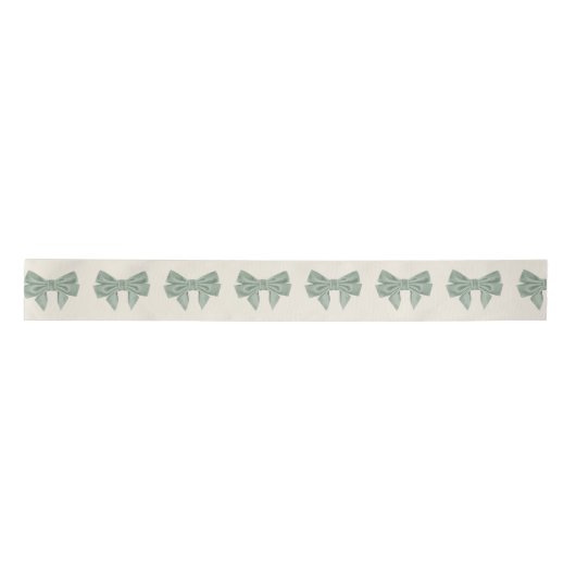 Sage Velvet bogen ontwerp Lint (Voorkant)