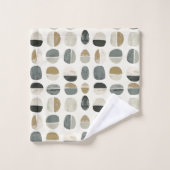 Sage Vert & Beige Bohème Style Abstrait (Gant de toilette)