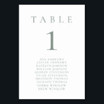 Sage Vert Blanc Minimaliste Siège Numéro de table<br><div class="desc">Belle,  élégante,  moderne et minimaliste,  carte numéro de table. Entièrement personnalisable. **VEUILLEZ NOTER : Pour commander,  il suffit d'ajuster votre numéro de table et vos noms. Ajoutez ensuite chaque numéro à votre panier séparément. Regardez une fois que vous avez fini.</div>