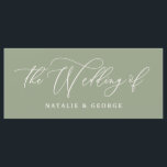 Sage vert, blanc script le mariage du menu de sign<br><div class="desc">Sage vert blanc script le mariage du signe. Idéal tout dans un budget,  plan de sièges mariage boho.</div>
