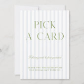 Sage Vert & Bleu Choisir une carte Signal Mariage (Devant)