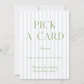 Sage Vert & Bleu Mariage Choisir une carte Signal (Devant)