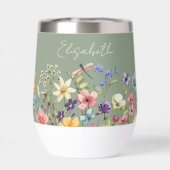 Sage Vert Coloré Nom Fleurs sauvages (Arrière)