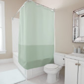 Sage Vert deux tons bloc de couleur Douche rideau (En situation)