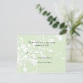 Sage Vert et Fleurs blanches Mariage RSVP (Debout devant)