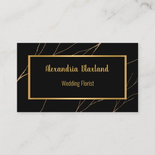 SAGE VERT EUCALYPTUS OR NOIR 2 CARTE DE VISITE (Devant)