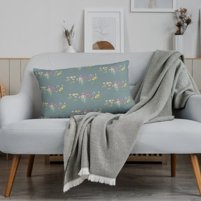 Sage Vert Joli Oreiller Floral (Créateur téléchargé)