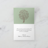 Sage Vert, Marron Doux Arbre Éco Stylisé Merci (Intérieur)