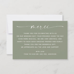 Sage Vert Merci   Photo de mariage moderne dans le