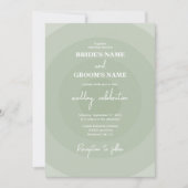 Sage Vert Moderne Monogramme Faire-part de mariage (Devant)