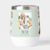 Sage vert photo collage nom monogramme (Arrière)