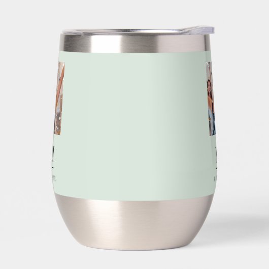 Sage vert photo monogramme nom initiales (Gauche)