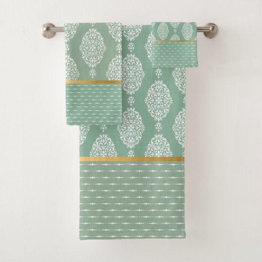 SAGE VERT VINTAGE EUCALYPTUS TOWROOM SET (En situation)