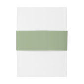 Sage Vette Namen Script Minimale Moderne Bruiloft Uitnodigingen Wikkel (Achterkant Voorbeeld)