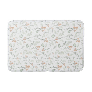 Sage Watercolor Wildebloem Bloemen Badmat