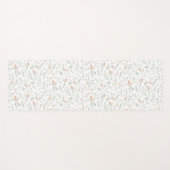 Sage Watercolor Wildflower Floral Yogamat (Voorkant (horizontaal))