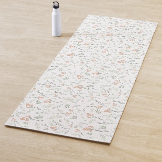 Sage Watercolor Wildflower Floral Yogamat (In situ)
