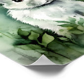Sage Waterverf Baby Bunny Poster (Hoek)
