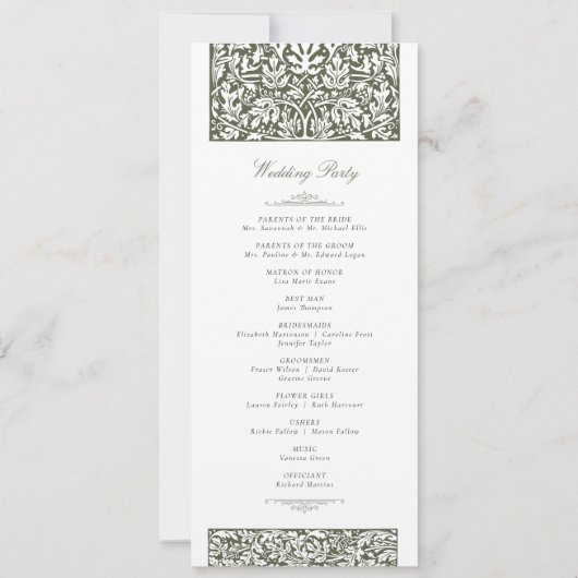  Sage Wedding Ceremony Programma (Achterkant)