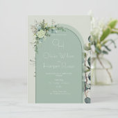 Sage Wedding Invitation (Debout devant)