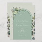 Sage Wedding Invitation (Devant / Derrière)