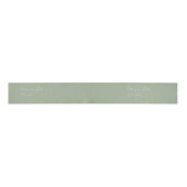 Sage Wedding Namen Datum Grosgrain Lint (Voorkant)