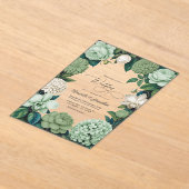 Sage Whisper, Linen Ivory & Olive Mist Wedding Acryl Uitnodigingen (Laagn)