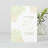 Sage & White Queen's Lace Wedding Invitation Kaart (Staand voorkant)