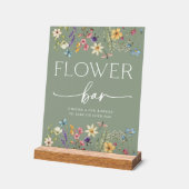 Sage Wildflower Vrijgezellenfeest Bloembalk Teken Acryl Bord (Hoek)