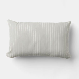Sagegrijze Crème Streep Minimalistisch Patroon Kussen