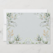 Sagegroene Bladerige Eucalyptus Trouw Dankkaart Kaart (Achterkant)