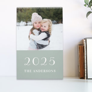 Sagegroene bladkalender 2025 fotokalender kalender