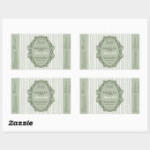 Sagegroene boogframe schoonheid oliefles label (Vel)