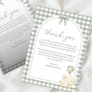 Sagegroene Dwaas Ganz Verhaalboek Baby Shower Bedankkaart
