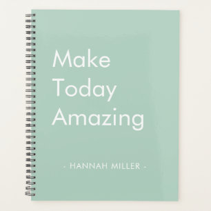 Sagegroene gepersonaliseerde citaat moderne minima planner