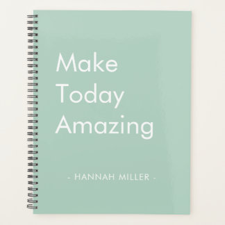 Sagegroene gepersonaliseerde citaat moderne minima planner