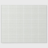 Sagegroene Gingham Kerst Inpakpapier (Vlak)