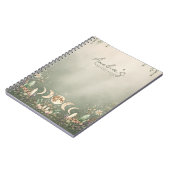 Sagegroene maanfase-notitieboek met sterrenbeeld notitieboek (Linkerzijde)