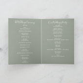 Sagegroene slingerlichten elegante scriptie bruilo programma (Binnen)
