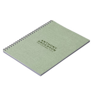 Sagegroene Stof Textuur Notitieboek