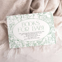 Sagegroene Toile de Jouy-boeken voor babyshower
