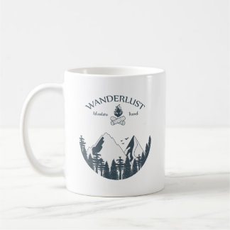 Sagegroene vintage berg wanderlust koffiemok