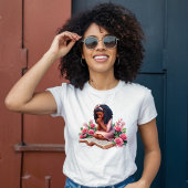S'agenouiller dans la prière - Floral rose - Afro-