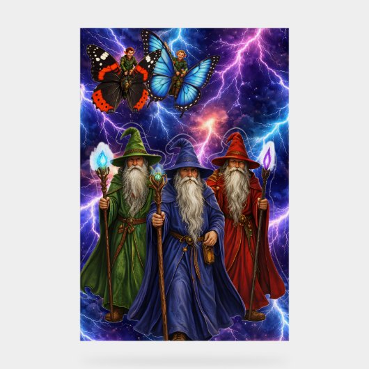 Sages sorciers et elfes papillons, fantasmes orage (Recto)