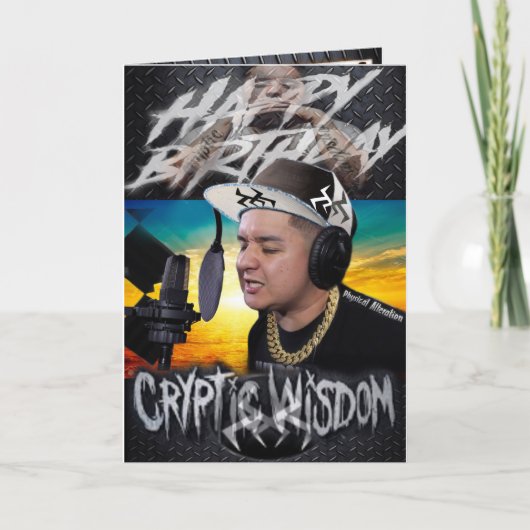 Sagesse cryptée de la carte d'anniversaire (Devant)