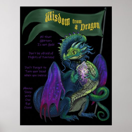 Sagesse d'une affiche de dragon (Devant)