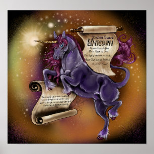 Sagesse d'une Licorne, Affiche Imprimée